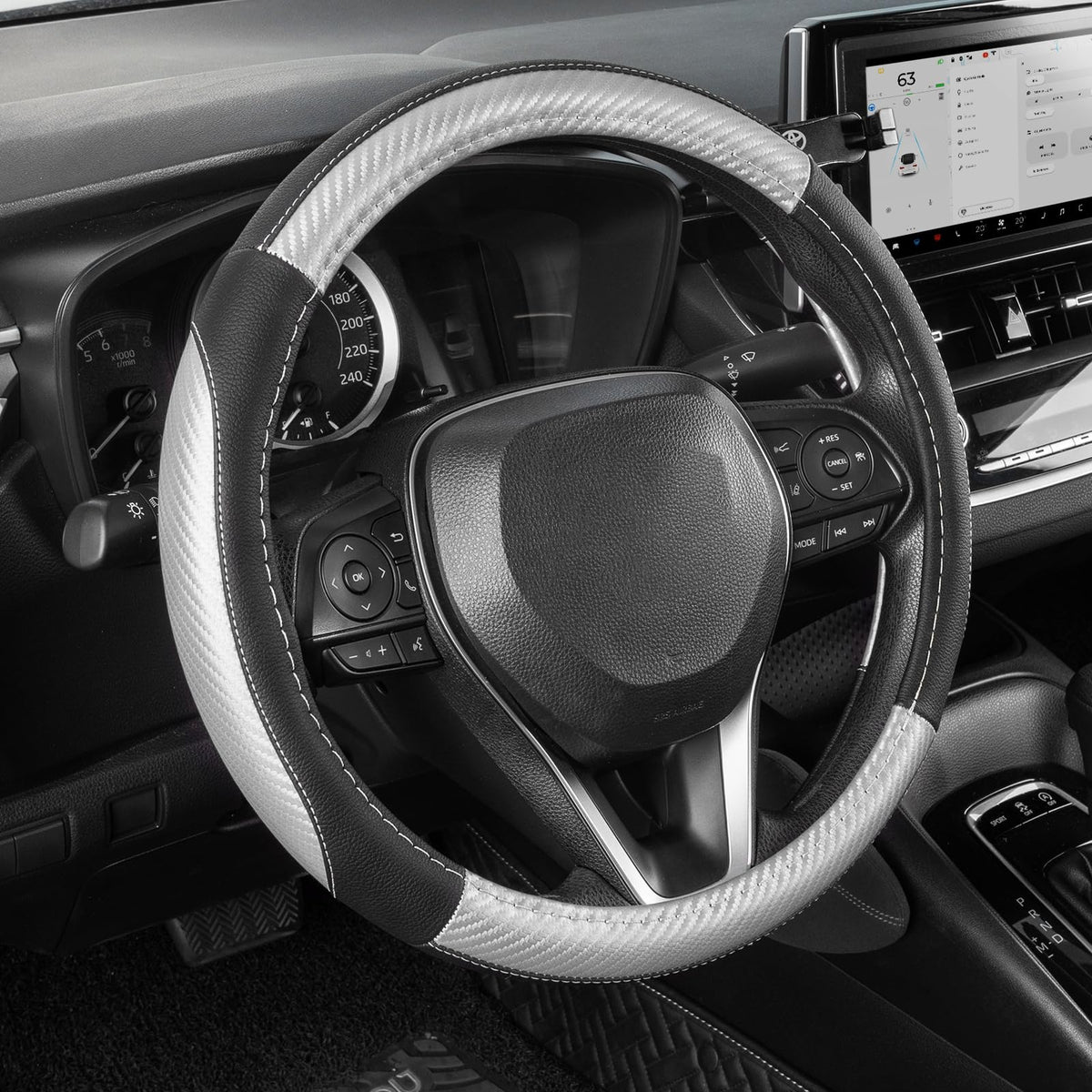 SEG Direct Car Steering Wheel Cover for F150 Tundra Range Rover 15.5"-16"