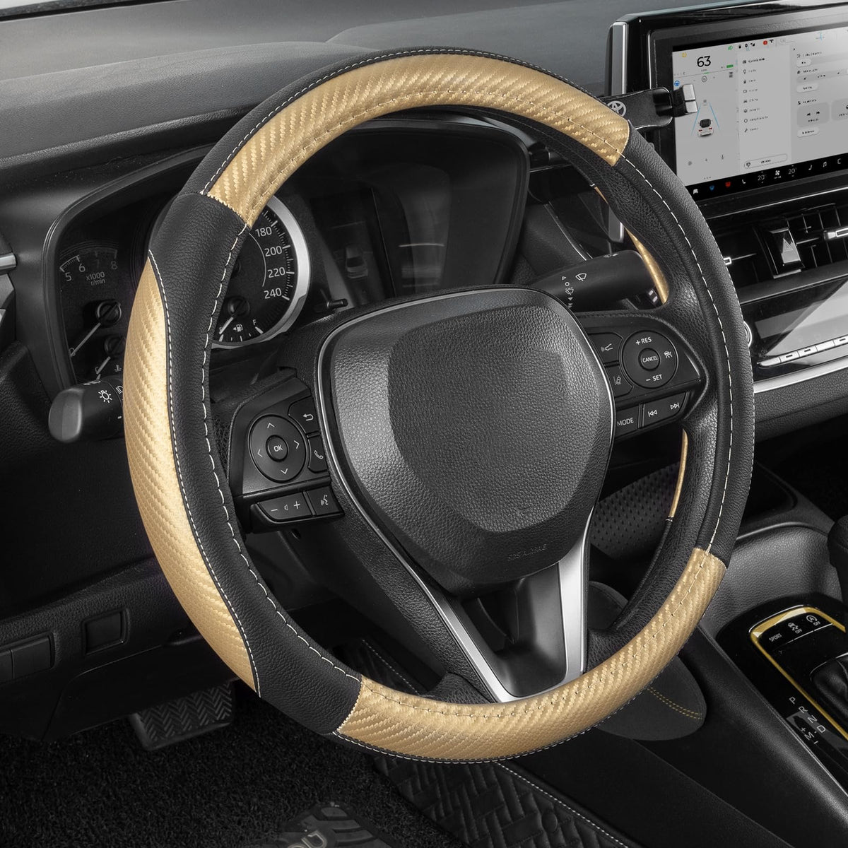 SEG Direct Car Steering Wheel Cover for F150 Tundra Range Rover 15.5"-16"