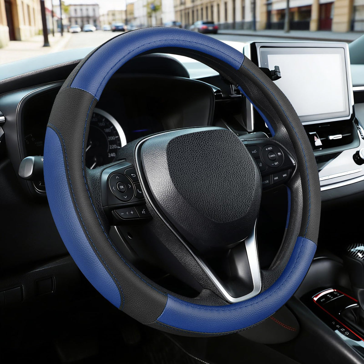 SEG Direct Car Steering Wheel Cover for F150 Tundra Range Rover 15.5"-16"