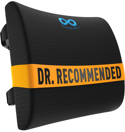 Everlasting Comfort Lumbar Support Pillow for Office Chair - Improves Posture, Promotes Back Pain Relief - Superior Back Support for Gaming and Desk Chairs - Lumbar Pillow for Car, Couch