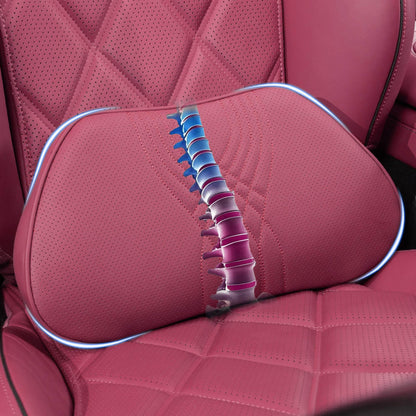Lumbar Support Pillow for Car Seat, Office Chair, White, 1PC