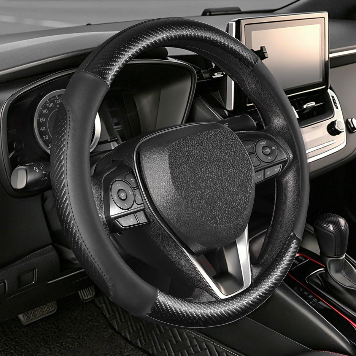 SEG Direct Car Steering Wheel Cover for F150 Tundra Range Rover 15.5"-16"