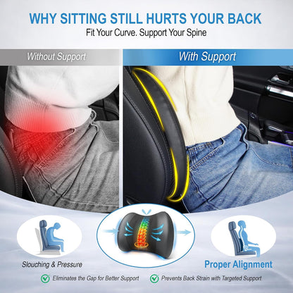 Lofty Aim Lumbar Support Pillow for Car, Car Seat Back Support for Driving