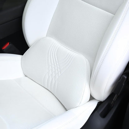 Lumbar Support Pillow for Car Seat, Office Chair, White, 1PC
