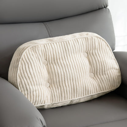 HIGOGOGO Lumbar Support Pillow for Recliner Chair/Accent Chair/Couch/Office Chair, Tufted Corduroy Back Support Cushion for Elderly, Recliner Cushions for Back Rest, Pain Relief, Reading, Brown