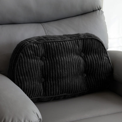 HIGOGOGO Lumbar Support Pillow for Recliner Chair/Accent Chair/Couch/Office Chair, Tufted Corduroy Back Support Cushion for Elderly, Recliner Cushions for Back Rest, Pain Relief, Reading, Brown