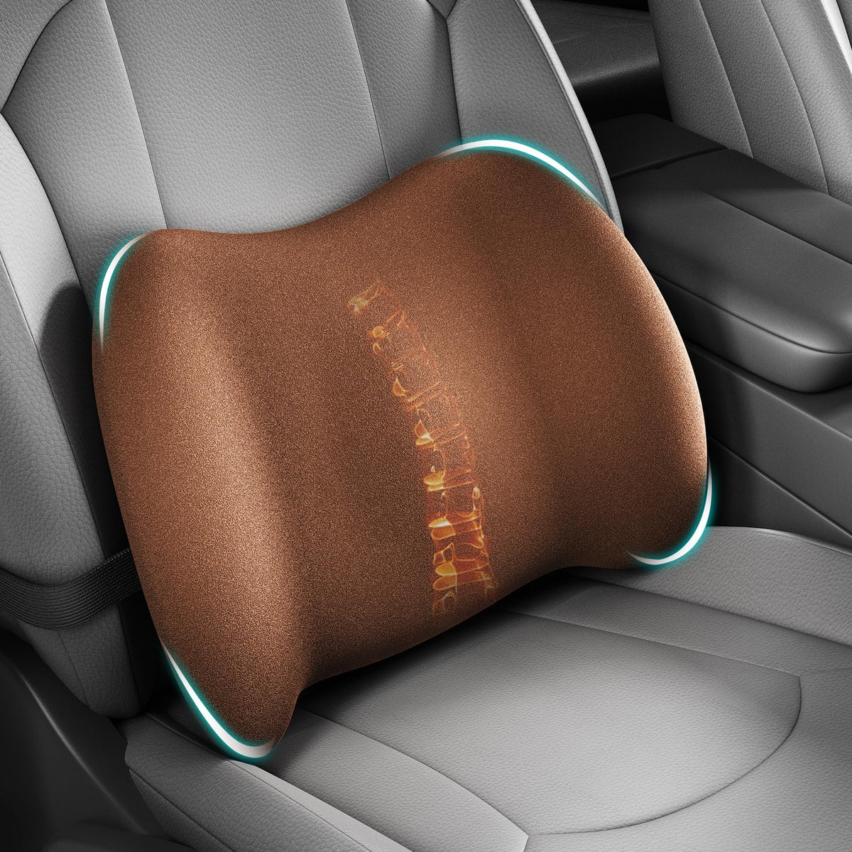 BYMECOST Lumbar Support Pillow for Car, Memory Foam Car Back Cushion